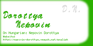 dorottya nepovin business card